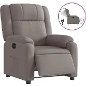 Syfax Fauteuil inclinable électrique Taupe Tissu