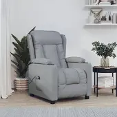 Prolenta Maison Exclusive - Fauteuil relax électrique gris clair tissu