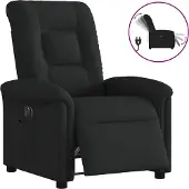 Syfax Fauteuil inclinable électrique Noir Tissu