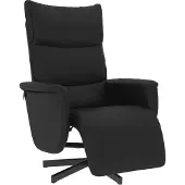 Sonstiges Fauteuil inclinable avec repose-pieds noir similicuir