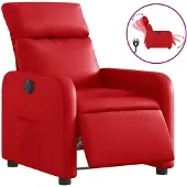 Sonstiges Fauteuil inclinable électrique Rouge Similicuir