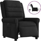 Syfax Fauteuil inclinable électrique Noir Tissu