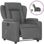 Syfax Fauteuil inclinable électrique Gris Similicuir