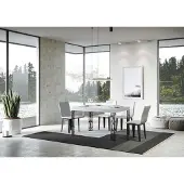 Itamoby - Table extensible 140/224x80 cm Ghibli frêne blanc pieds anthracite