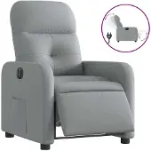 Sonstiges Fauteuil inclinable électrique Gris clair Tissu
