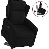 Syfax Fauteuil inclinable noir tissu
