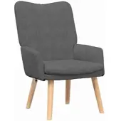 vidaXL Fauteuil relaxant Gris foncé 63 x 67 x 94 cm tissu