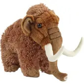 Living Nature Doudou mammouth en laine grand jouet en peluche