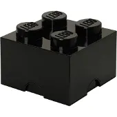LEGO Brique de rangement 4 tenons - noir