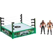 Mattel WWE Bloodline Rules Playset avec anneau et 2 figurines articulées de 6 pouces THE ROCK & ROMAN REIGNS
