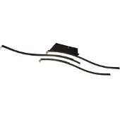 TRIO Plafonnier LED ROUTE 5 W, 4 000 K, 600 lm, métal noir et blanc, dimensions : 7 x 56 x 56 cm, IP20, RL