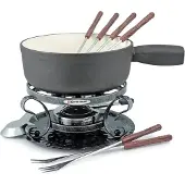 Swissmar 9-teiliges Fondue Set Lugano, Set à fondue, Noir