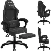 Huzaro Chaise de jeu ergonomique avec repose-pieds Bureau réglable