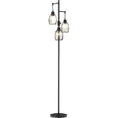 HOMCOM Lampadaire style industriel 40 W max. 3 abat-jours en métal filaire luminosité réglable - ampoule E27 - noir
