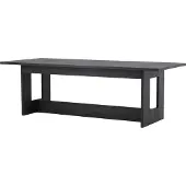 Ebuy24 Milly table de salle à manger 100x235cm noir.