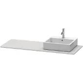 Duravit Console XSquare, 1 découpe à droite, 1400x16x550mm, XS060GR3939