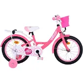 Volare Vélo enfant Ashley - Fille - 16 pouces - Rose/Rouge