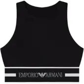 Emporio Armani pour femme. EW002960_AF19023 Top Everyday black (XS), Noir, Casuel, Sport, Coton, Multisport, Sans manches / bretelles