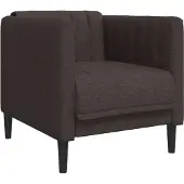 vidaXL Fauteuil marron foncé Tissu