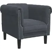 vidaXL Fauteuil gris foncé velours