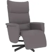 Syfax Fauteuil inclinable avec repose-pieds gris similicuir