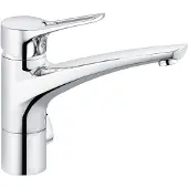 Kludi MX Mitigeur d'évier multi-usages, levier à étrier, basse pression, éco, chrome, 399070562