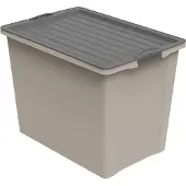 Rotho Boîte à agrafes avec rouleaux Compact Eco DIN A3 70l cappuccino