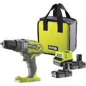 Ryobi Perceuse-visseuse à percussion R18PD3-220S 18V 50Nm 2x2Ah + chargeur 2A avec sac de transport