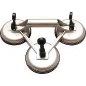 Bgs 7996 Ventouse triple en caoutchouc, Ø 115 mm, aluminium