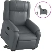 Syfax Fauteuil inclinable électrique gris similicuir