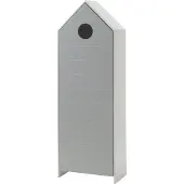 Vipack CASAMI Armoire 1 porte grise, profil rainuré horizontal, finition MDF laqué