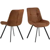 Giga Waylor Chaise de salle à manger marron.