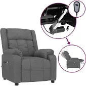 Syfax Fauteuil inclinable électrique Gris foncé Tissu