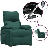 Syfax Fauteuil inclinable électrique Vert foncé Tissu