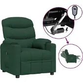 Syfax Fauteuil inclinable électrique Vert foncé Tissu