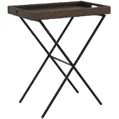 vidaXL Tablette Pliante Marron 65x40x75 cm Poly Rotin