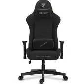Sense7 Fotel SENSE7 Spellcaster materiałowy Senshi Edition czarny, Chaise gaming, Noir