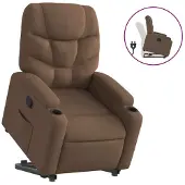 Syfax Fauteuil inclinable Marron Tissu
