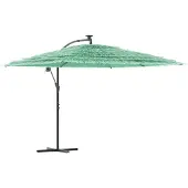 Syfax Parasol de jardin avec mât en acier vert 290x290x238 cm