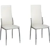 Syfax Chaises à manger lot de 2 blanc similicuir