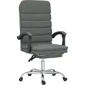 Syfax Fauteuil de massage inclinable de bureau Gris foncé Tissu