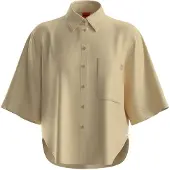 HUGO Evona 10258611 Short Sleeve Blouse Beige 42 Femme