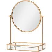 4Living Miroir cosmétique GEMMY avec plateau, Ø 20 cm