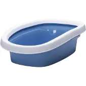 Stefanplast Sprint 20 toilettes pour chats avec rebord bleu ciel/blanc 39x58x17cm, 96750