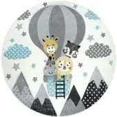 Tapis.nl Tapis pour enfants Kosmos beige 120 cm rond