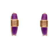 NAEMI Boucles d'oreilles or / violet