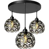 Toolight Lampe Suspendue APP209-3CPR Black