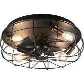 TRIO Trondheim -tuuletinvalaisin 48 cm, 4 x E27, mattamusta