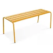 Oviala Banc de jardin en acier jaune - Palavas