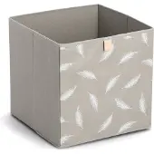 Zeller 14537 Feather Aufbewahrungsbox taupe 32,0 x 32,0 x 32,0 cm, 1 St.